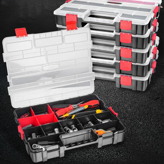 Hardware Parts Portable Multi-functional Compartment Storage Box, 38x29.5xcm