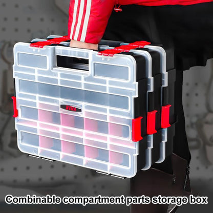 Hardware Parts Portable Multi-functional Compartment Storage Box, 38x29.5xcm