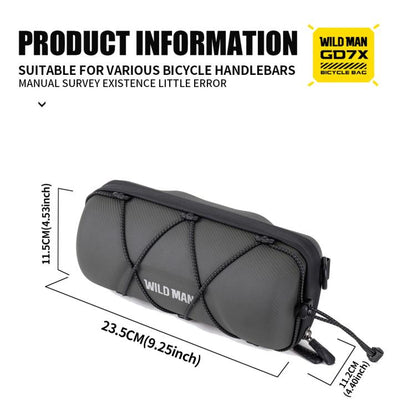WILD MAN GD7X Mountain Bicycle EVA Hard Shell Handlebar Bag Quick Release Bracket, GD7X