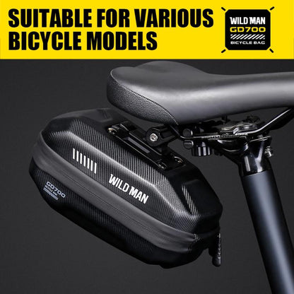 WILD MAN GD700 Mountain Bicycle EVA Hard Shell Bag Bike Seat Bag, GD700