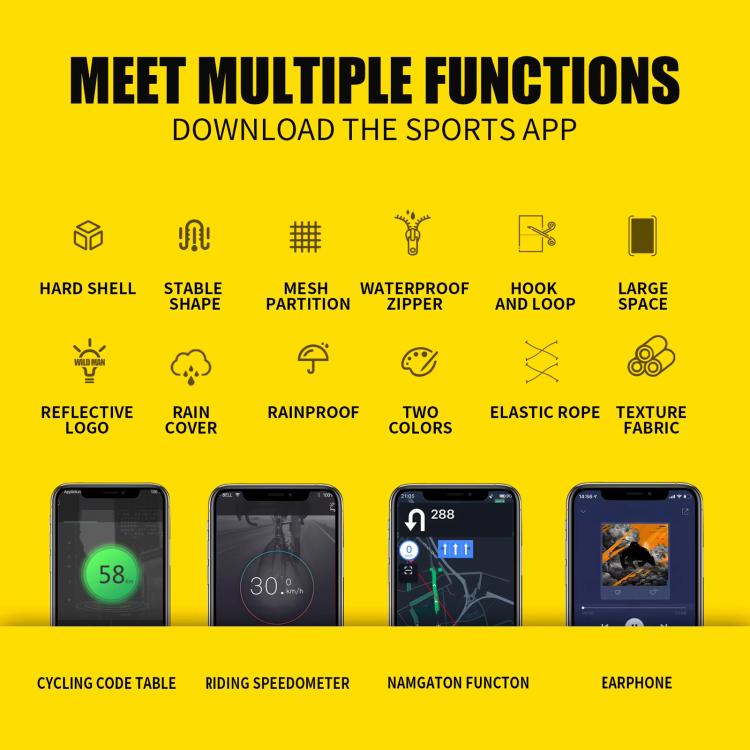 WILD MAN GX200 Mountain Bicycle EVA Hard Shell Bag Bike Front Fixing bracket, GX200