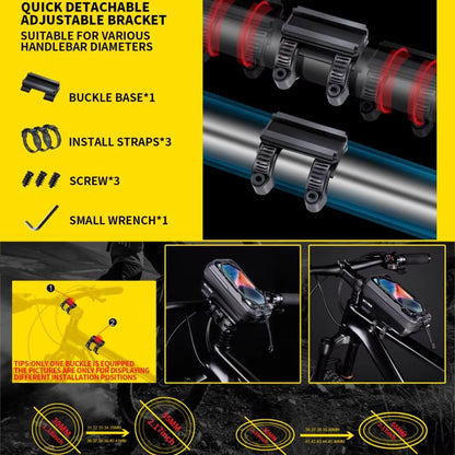 WILD MAN GX220X Mountain Bicycle EVA Hard Shell Bag Bike Front Quick Release Bracket, GX220X
