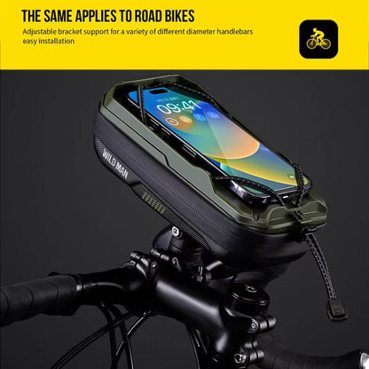 WILD MAN GX330 Mountain Bicycle Mobile Phone Holder EVA Hard Shell Handlebar Bag, GX330