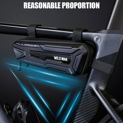 WILD MAN M40 Mountain Bicycle Front Beam Triangle Bag TPU Carbon Fiber Hard Shell Bag Cycling Equipment, M40