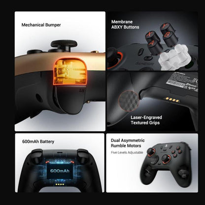 GameSir Nova 2 Lite Tri-Mode Wireless Game Controller for Switch / Steam / PC / iOS / Android, Nova 2 Lite White, Nova 2 Lite Black