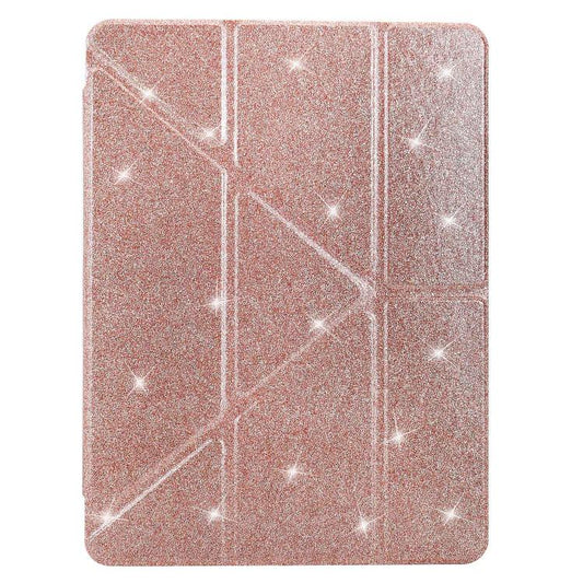 Y-Fold Clear Acrylic Glitter Smart Leather Tablet Case, For Xiaomi Pad 7 / 7 Pro