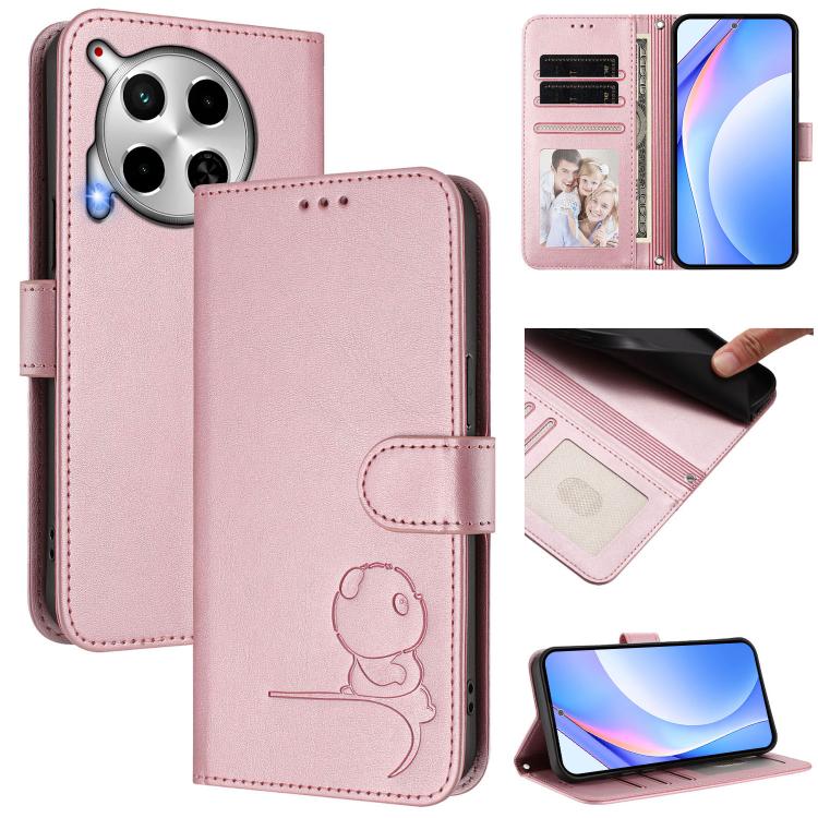 Litter Panda Embossing RFID Leather Phone Case with Lanyard, For Tecno Pop 6C / itel A18, For Tecno Spark 10 Pro Magic, For Tecno Pova 6 4G, For Tecno Pova 6 5G / Pova 6 Pro 5G, For Tecno Camon 30 Pro 5G, For Tecno Camon 30 Premier                     ...