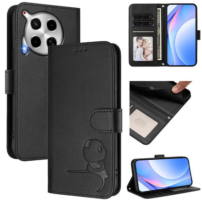 Litter Panda Embossing RFID Leather Phone Case with Lanyard, For Tecno Pop 6C / itel A18, For Tecno Spark 10 Pro Magic, For Tecno Pova 6 4G, For Tecno Pova 6 5G / Pova 6 Pro 5G, For Tecno Camon 30 Pro 5G, For Tecno Camon 30 Premier                     ...
