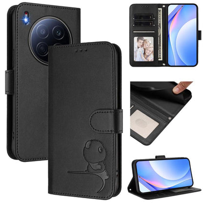 Litter Panda Embossing RFID Leather Phone Case with Lanyard, For Tecno Camon 50 Pro 4G, For Tecno Camon 50 4G, For Tecno Spark Slim 5G, For Tecno Spark Go 1 / Go 1S / Go 2025, For Tecno Camon 40 Pro 4G, For Tecno Camon 40 Premier, For Tecno Camon 40 4G...