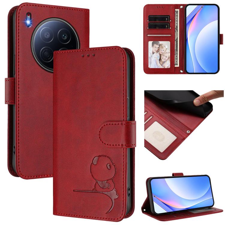 Litter Panda Embossing RFID Leather Phone Case with Lanyard, For Tecno Camon 50 Pro 4G, For Tecno Camon 50 4G, For Tecno Spark Slim 5G, For Tecno Spark Go 1 / Go 1S / Go 2025, For Tecno Camon 40 Pro 4G, For Tecno Camon 40 Premier, For Tecno Camon 40 4G...