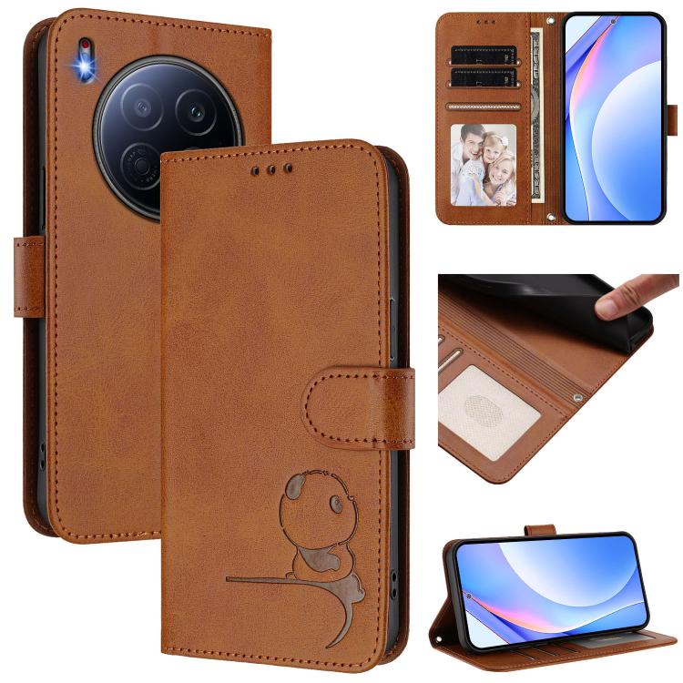 Litter Panda Embossing RFID Leather Phone Case with Lanyard, For Tecno Camon 50 Pro 4G, For Tecno Camon 50 4G, For Tecno Spark Slim 5G, For Tecno Spark Go 1 / Go 1S / Go 2025, For Tecno Camon 40 Pro 4G, For Tecno Camon 40 Premier, For Tecno Camon 40 4G...