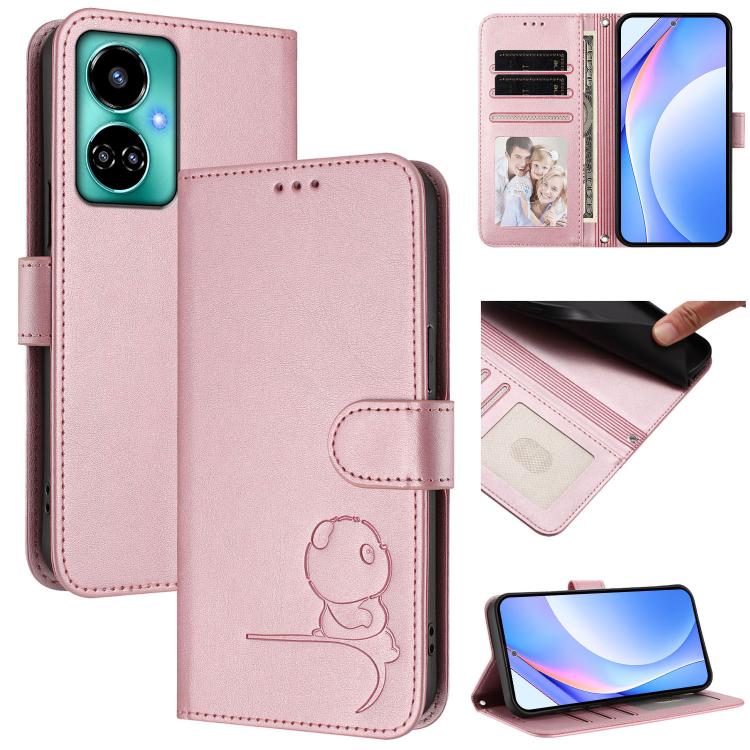Litter Panda Embossing RFID Leather Phone Case with Lanyard, For Tecno Spark 10C / 10 4G, For Tecno Spark 10 Pro 4G / K17 4G, For Tecno Camon 19 / 19 Pro 5G, For Tecno Pova 4 Pro, For Tecno Pova 4, For Tecno Pova Neo 2, For Tecno Spark Go 2022 / Spark ...