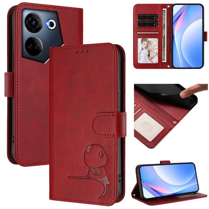 Litter Panda Embossing RFID Leather Phone Case with Lanyard, For Tecno Pop 6C / itel A18, For Tecno Spark 10 Pro Magic, For Tecno Pova 6 4G, For Tecno Pova 6 5G / Pova 6 Pro 5G, For Tecno Camon 30 Pro 5G, For Tecno Camon 30 Premier                     ...