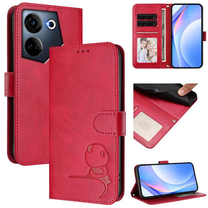 Litter Panda Embossing RFID Leather Phone Case with Lanyard, For Tecno Pop 6C / itel A18, For Tecno Spark 10 Pro Magic, For Tecno Pova 6 4G, For Tecno Pova 6 5G / Pova 6 Pro 5G, For Tecno Camon 30 Pro 5G, For Tecno Camon 30 Premier                     ...