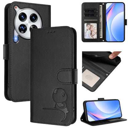Litter Panda Embossing RFID Leather Phone Case with Lanyard, For Tecno Pop 6C / itel A18, For Tecno Spark 10 Pro Magic, For Tecno Pova 6 4G, For Tecno Pova 6 5G / Pova 6 Pro 5G, For Tecno Camon 30 Pro 5G, For Tecno Camon 30 Premier                     ...