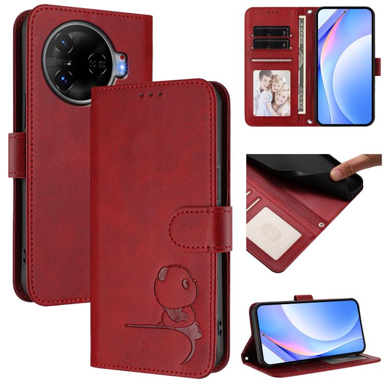 Litter Panda Embossing RFID Leather Phone Case with Lanyard, For Tecno Pop 6C / itel A18, For Tecno Spark 10 Pro Magic, For Tecno Pova 6 4G, For Tecno Pova 6 5G / Pova 6 Pro 5G, For Tecno Camon 30 Pro 5G, For Tecno Camon 30 Premier                     ...