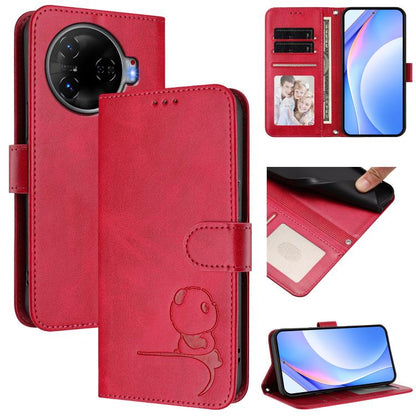 Litter Panda Embossing RFID Leather Phone Case with Lanyard, For Tecno Pop 6C / itel A18, For Tecno Spark 10 Pro Magic, For Tecno Pova 6 4G, For Tecno Pova 6 5G / Pova 6 Pro 5G, For Tecno Camon 30 Pro 5G, For Tecno Camon 30 Premier                     ...