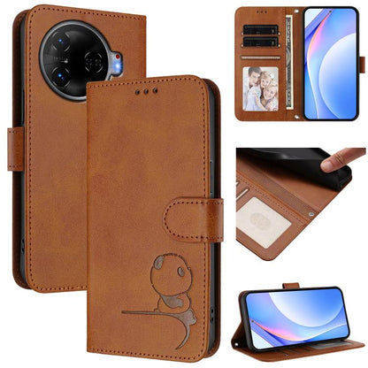 Litter Panda Embossing RFID Leather Phone Case with Lanyard, For Tecno Pop 6C / itel A18, For Tecno Spark 10 Pro Magic, For Tecno Pova 6 4G, For Tecno Pova 6 5G / Pova 6 Pro 5G, For Tecno Camon 30 Pro 5G, For Tecno Camon 30 Premier                     ...