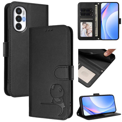 Litter Panda Embossing RFID Leather Phone Case with Lanyard, For Tecno Spark 10C / 10 4G, For Tecno Spark 10 Pro 4G / K17 4G, For Tecno Camon 19 / 19 Pro 5G, For Tecno Pova 4 Pro, For Tecno Pova 4, For Tecno Pova Neo 2, For Tecno Spark Go 2022 / Spark ...