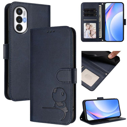 Litter Panda Embossing RFID Leather Phone Case with Lanyard, For Tecno Spark 10C / 10 4G, For Tecno Spark 10 Pro 4G / K17 4G, For Tecno Camon 19 / 19 Pro 5G, For Tecno Pova 4 Pro, For Tecno Pova 4, For Tecno Pova Neo 2, For Tecno Spark Go 2022 / Spark ...