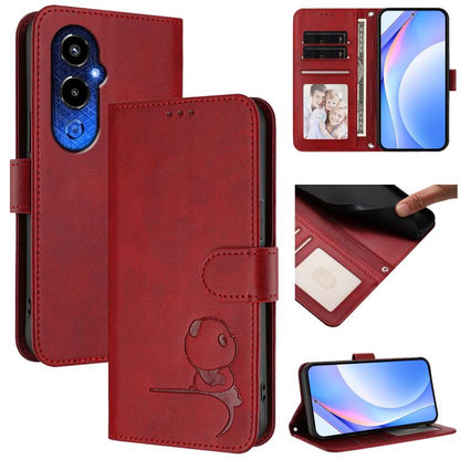 Litter Panda Embossing RFID Leather Phone Case with Lanyard, For Tecno Spark 10C / 10 4G, For Tecno Spark 10 Pro 4G / K17 4G, For Tecno Camon 19 / 19 Pro 5G, For Tecno Pova 4 Pro, For Tecno Pova 4, For Tecno Pova Neo 2, For Tecno Spark Go 2022 / Spark ...