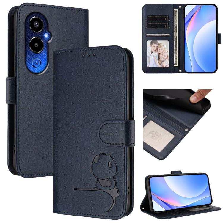 Litter Panda Embossing RFID Leather Phone Case with Lanyard, For Tecno Spark 10C / 10 4G, For Tecno Spark 10 Pro 4G / K17 4G, For Tecno Camon 19 / 19 Pro 5G, For Tecno Pova 4 Pro, For Tecno Pova 4, For Tecno Pova Neo 2, For Tecno Spark Go 2022 / Spark ...
