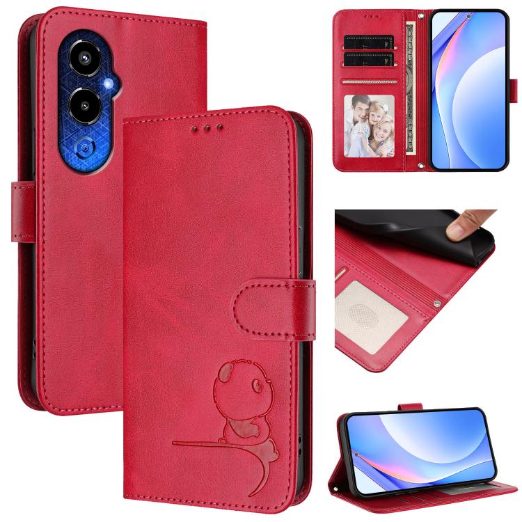 Litter Panda Embossing RFID Leather Phone Case with Lanyard, For Tecno Spark 10C / 10 4G, For Tecno Spark 10 Pro 4G / K17 4G, For Tecno Camon 19 / 19 Pro 5G, For Tecno Pova 4 Pro, For Tecno Pova 4, For Tecno Pova Neo 2, For Tecno Spark Go 2022 / Spark ...