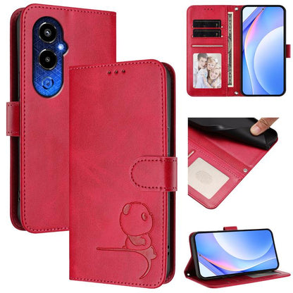 Litter Panda Embossing RFID Leather Phone Case with Lanyard, For Tecno Spark 10C / 10 4G, For Tecno Spark 10 Pro 4G / K17 4G, For Tecno Camon 19 / 19 Pro 5G, For Tecno Pova 4 Pro, For Tecno Pova 4, For Tecno Pova Neo 2, For Tecno Spark Go 2022 / Spark ...