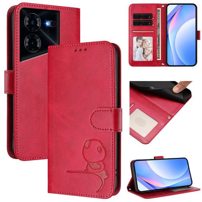 Litter Panda Embossing RFID Leather Phone Case with Lanyard, For Tecno Pop 6C / itel A18, For Tecno Spark 10 Pro Magic, For Tecno Pova 6 4G, For Tecno Pova 6 5G / Pova 6 Pro 5G, For Tecno Camon 30 Pro 5G, For Tecno Camon 30 Premier                     ...