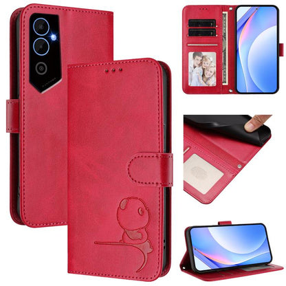 Litter Panda Embossing RFID Leather Phone Case with Lanyard, For Tecno Spark 10C / 10 4G, For Tecno Spark 10 Pro 4G / K17 4G, For Tecno Camon 19 / 19 Pro 5G, For Tecno Pova 4 Pro, For Tecno Pova 4, For Tecno Pova Neo 2, For Tecno Spark Go 2022 / Spark ...