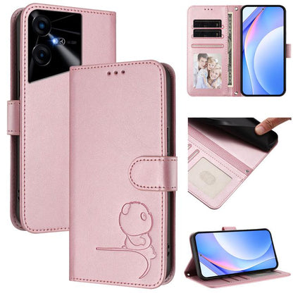 Litter Panda Embossing RFID Leather Phone Case with Lanyard, For Tecno Pop 6C / itel A18, For Tecno Spark 10 Pro Magic, For Tecno Pova 6 4G, For Tecno Pova 6 5G / Pova 6 Pro 5G, For Tecno Camon 30 Pro 5G, For Tecno Camon 30 Premier                     ...