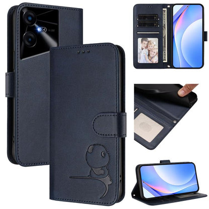 Litter Panda Embossing RFID Leather Phone Case with Lanyard, For Tecno Pop 6C / itel A18, For Tecno Spark 10 Pro Magic, For Tecno Pova 6 4G, For Tecno Pova 6 5G / Pova 6 Pro 5G, For Tecno Camon 30 Pro 5G, For Tecno Camon 30 Premier                     ...