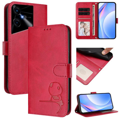 Litter Panda Embossing RFID Leather Phone Case with Lanyard, For Tecno Pop 6C / itel A18, For Tecno Spark 10 Pro Magic, For Tecno Pova 6 4G, For Tecno Pova 6 5G / Pova 6 Pro 5G, For Tecno Camon 30 Pro 5G, For Tecno Camon 30 Premier                     ...