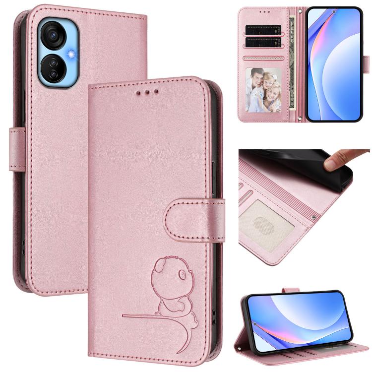 Litter Panda Embossing RFID Leather Phone Case with Lanyard, For Tecno Spark 10C / 10 4G, For Tecno Spark 10 Pro 4G / K17 4G, For Tecno Camon 19 / 19 Pro 5G, For Tecno Pova 4 Pro, For Tecno Pova 4, For Tecno Pova Neo 2, For Tecno Spark Go 2022 / Spark ...
