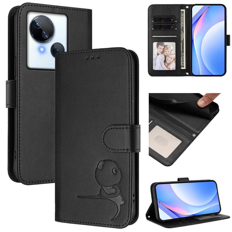 Litter Panda Embossing RFID Leather Phone Case with Lanyard, For Tecno Pop 6C / itel A18, For Tecno Spark 10 Pro Magic, For Tecno Pova 6 4G, For Tecno Pova 6 5G / Pova 6 Pro 5G, For Tecno Camon 30 Pro 5G, For Tecno Camon 30 Premier                     ...