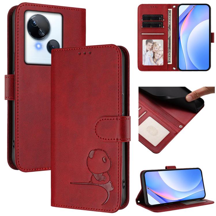 Litter Panda Embossing RFID Leather Phone Case with Lanyard, For Tecno Pop 6C / itel A18, For Tecno Spark 10 Pro Magic, For Tecno Pova 6 4G, For Tecno Pova 6 5G / Pova 6 Pro 5G, For Tecno Camon 30 Pro 5G, For Tecno Camon 30 Premier                     ...