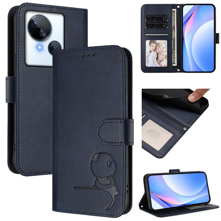 Litter Panda Embossing RFID Leather Phone Case with Lanyard, For Tecno Pop 6C / itel A18, For Tecno Spark 10 Pro Magic, For Tecno Pova 6 4G, For Tecno Pova 6 5G / Pova 6 Pro 5G, For Tecno Camon 30 Pro 5G, For Tecno Camon 30 Premier                     ...