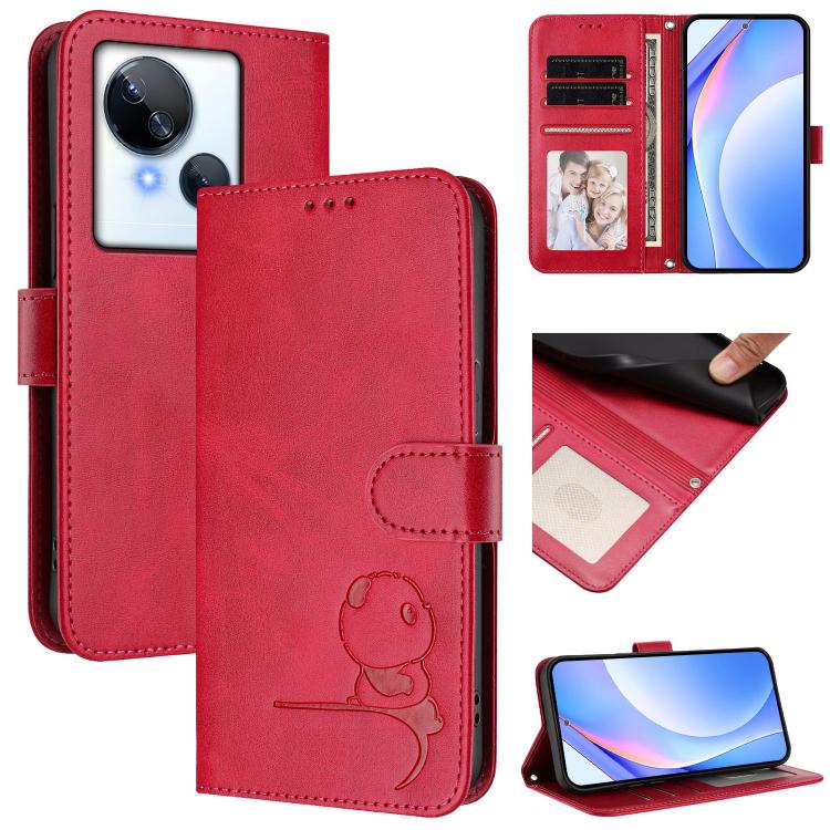 Litter Panda Embossing RFID Leather Phone Case with Lanyard, For Tecno Pop 6C / itel A18, For Tecno Spark 10 Pro Magic, For Tecno Pova 6 4G, For Tecno Pova 6 5G / Pova 6 Pro 5G, For Tecno Camon 30 Pro 5G, For Tecno Camon 30 Premier                     ...
