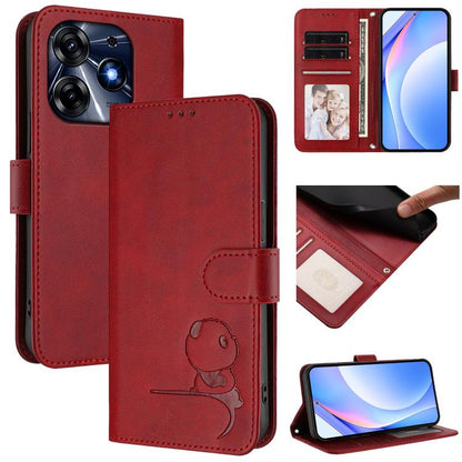 Litter Panda Embossing RFID Leather Phone Case with Lanyard, For Tecno Spark 10C / 10 4G, For Tecno Spark 10 Pro 4G / K17 4G, For Tecno Camon 19 / 19 Pro 5G, For Tecno Pova 4 Pro, For Tecno Pova 4, For Tecno Pova Neo 2, For Tecno Spark Go 2022 / Spark ...
