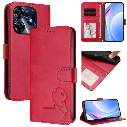 Litter Panda Embossing RFID Leather Phone Case with Lanyard, For Tecno Spark 10C / 10 4G, For Tecno Spark 10 Pro 4G / K17 4G, For Tecno Camon 19 / 19 Pro 5G, For Tecno Pova 4 Pro, For Tecno Pova 4, For Tecno Pova Neo 2, For Tecno Spark Go 2022 / Spark ...