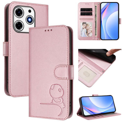 Litter Panda Embossing RFID Leather Phone Case with Lanyard, For Tecno Pop 6C / itel A18, For Tecno Spark 10 Pro Magic, For Tecno Pova 6 4G, For Tecno Pova 6 5G / Pova 6 Pro 5G, For Tecno Camon 30 Pro 5G, For Tecno Camon 30 Premier                     ...