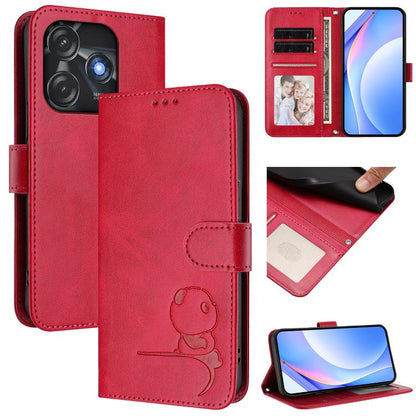 Litter Panda Embossing RFID Leather Phone Case with Lanyard, For Tecno Spark 10C / 10 4G, For Tecno Spark 10 Pro 4G / K17 4G, For Tecno Camon 19 / 19 Pro 5G, For Tecno Pova 4 Pro, For Tecno Pova 4, For Tecno Pova Neo 2, For Tecno Spark Go 2022 / Spark ...