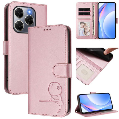 Litter Panda Embossing RFID Leather Phone Case with Lanyard, For Tecno Camon 50 Pro 4G, For Tecno Camon 50 4G, For Tecno Spark Slim 5G, For Tecno Spark Go 1 / Go 1S / Go 2025, For Tecno Camon 40 Pro 4G, For Tecno Camon 40 Premier, For Tecno Camon 40 4G...