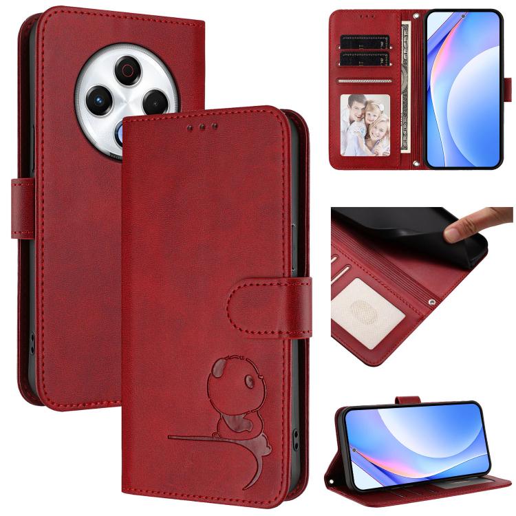 Litter Panda Embossing RFID Leather Phone Case with Lanyard, For Tecno Camon 50 Pro 4G, For Tecno Camon 50 4G, For Tecno Spark Slim 5G, For Tecno Spark Go 1 / Go 1S / Go 2025, For Tecno Camon 40 Pro 4G, For Tecno Camon 40 Premier, For Tecno Camon 40 4G...