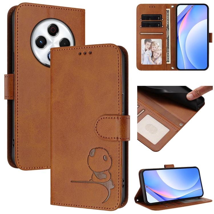 Litter Panda Embossing RFID Leather Phone Case with Lanyard, For Tecno Camon 50 Pro 4G, For Tecno Camon 50 4G, For Tecno Spark Slim 5G, For Tecno Spark Go 1 / Go 1S / Go 2025, For Tecno Camon 40 Pro 4G, For Tecno Camon 40 Premier, For Tecno Camon 40 4G...