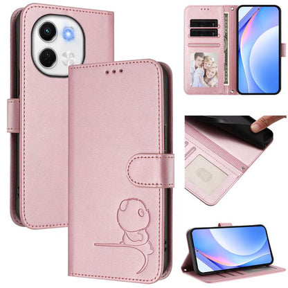 Litter Panda Embossing RFID Leather Phone Case with Lanyard, For Tecno Camon 50 Pro 4G, For Tecno Camon 50 4G, For Tecno Spark Slim 5G, For Tecno Spark Go 1 / Go 1S / Go 2025, For Tecno Camon 40 Pro 4G, For Tecno Camon 40 Premier, For Tecno Camon 40 4G...