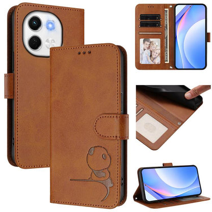 Litter Panda Embossing RFID Leather Phone Case with Lanyard, For Tecno Camon 50 Pro 4G, For Tecno Camon 50 4G, For Tecno Spark Slim 5G, For Tecno Spark Go 1 / Go 1S / Go 2025, For Tecno Camon 40 Pro 4G, For Tecno Camon 40 Premier, For Tecno Camon 40 4G...