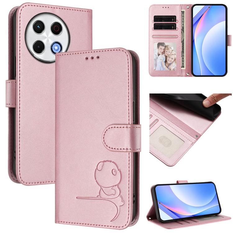 Litter Panda Embossing RFID Leather Phone Case with Lanyard, For Tecno Camon 50 Pro 4G, For Tecno Camon 50 4G, For Tecno Spark Slim 5G, For Tecno Spark Go 1 / Go 1S / Go 2025, For Tecno Camon 40 Pro 4G, For Tecno Camon 40 Premier, For Tecno Camon 40 4G...