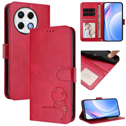 Litter Panda Embossing RFID Leather Phone Case with Lanyard, For Tecno Camon 50 Pro 4G, For Tecno Camon 50 4G, For Tecno Spark Slim 5G, For Tecno Spark Go 1 / Go 1S / Go 2025, For Tecno Camon 40 Pro 4G, For Tecno Camon 40 Premier, For Tecno Camon 40 4G...