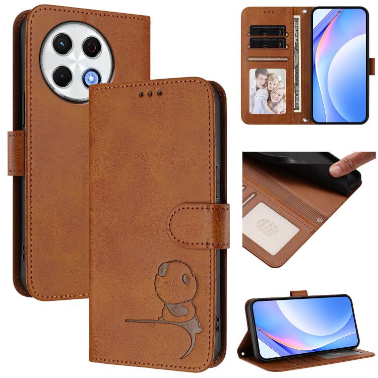 Litter Panda Embossing RFID Leather Phone Case with Lanyard, For Tecno Camon 50 Pro 4G, For Tecno Camon 50 4G, For Tecno Spark Slim 5G, For Tecno Spark Go 1 / Go 1S / Go 2025, For Tecno Camon 40 Pro 4G, For Tecno Camon 40 Premier, For Tecno Camon 40 4G...